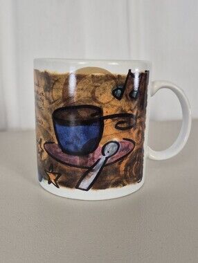 Starbucks Vintage 1998 Whimsical Art Coffee Break Essentials Mug - Jumbo 20 oz.